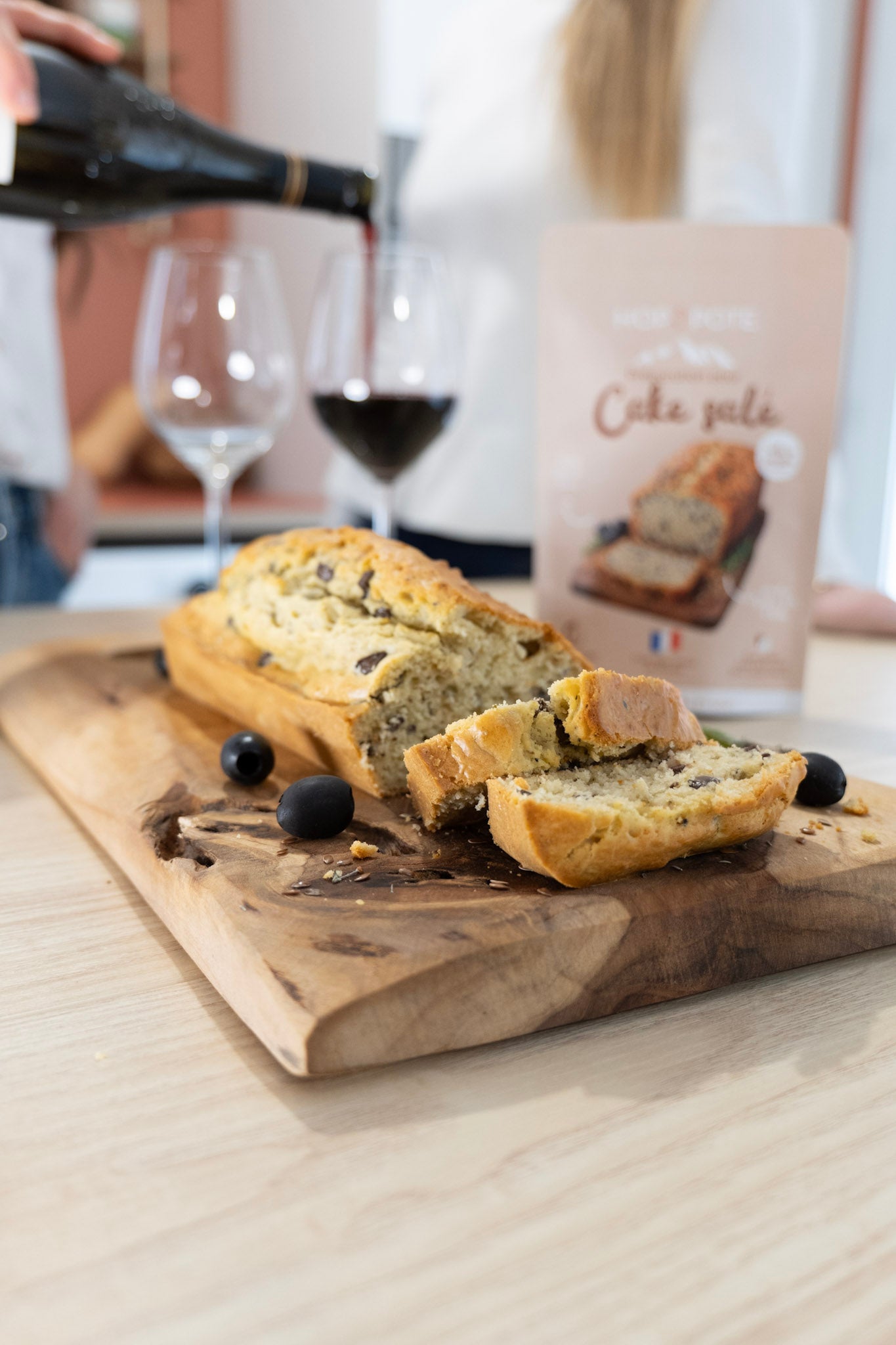 Préparation Cake salé aux olives